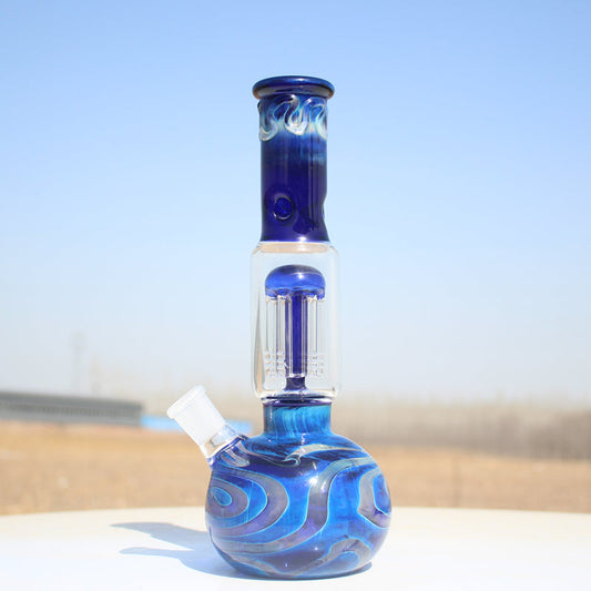 Glass City 10.5" Blue Buddha Glass Water Pipe Bong w/ Tree Perc